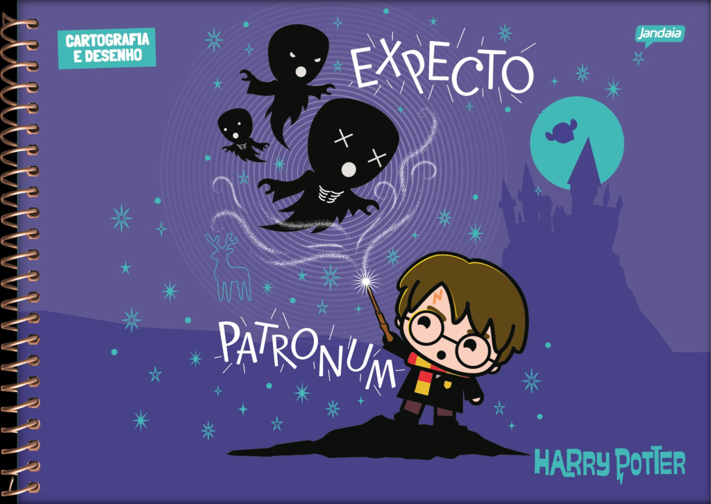 CADERNO ESPIRAL CARTOGRAFIA DESENHO 96FLS HARRY POTTER
