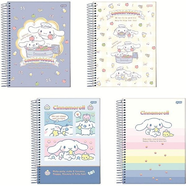 CADERNO ESPIRAL 1/1 80FLS CINNAMONROLL