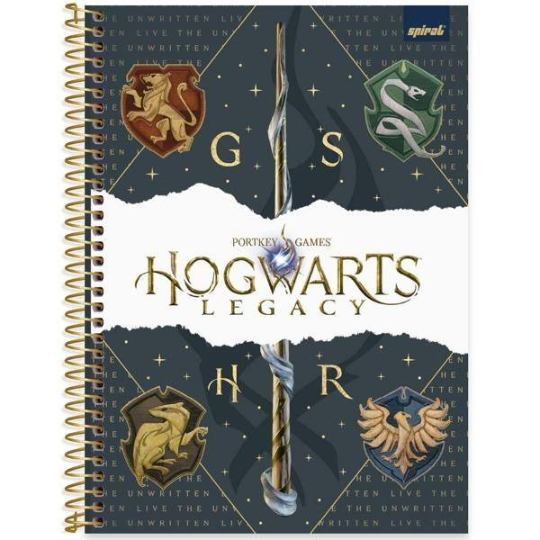 CADERNO ESPIRAL 1/1 80FLS HOGWARTS LEGACY