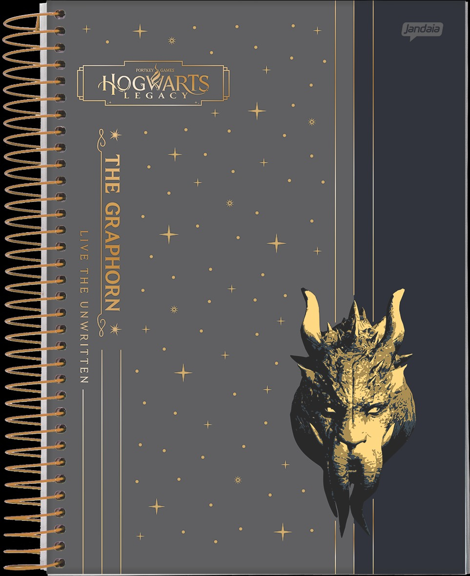 CADERNO ESPIRAL 1/1 80FLS HOGWARTS LEGACY