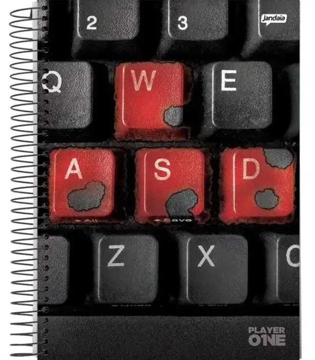 CADERNO ESPIRAL 1/1 80FLS PLAYER