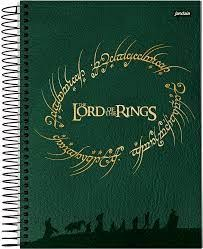 CADERNO ESPIRAL 1/1 80FLS SENHOR DOS ANEIS
