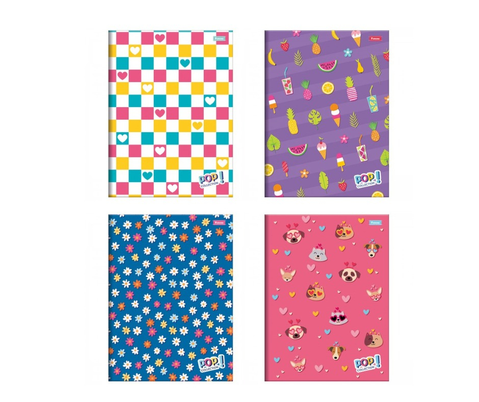 CADERNO BROCHURA 1/1 48F POP COLLECTION