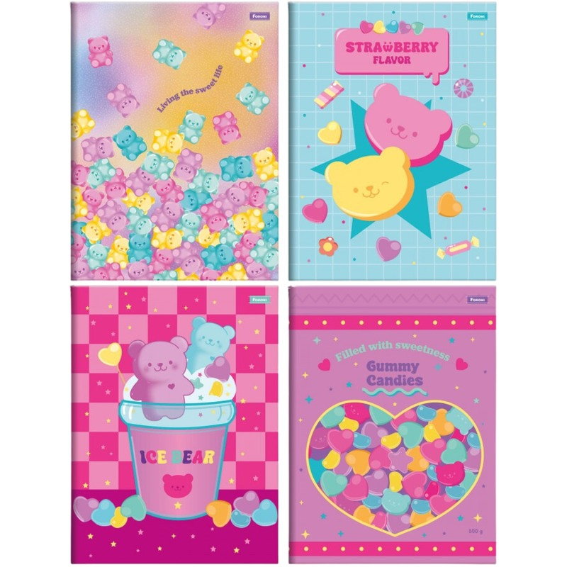 CADERNO BROCHURA 1/1 80F SUGAR RUSH