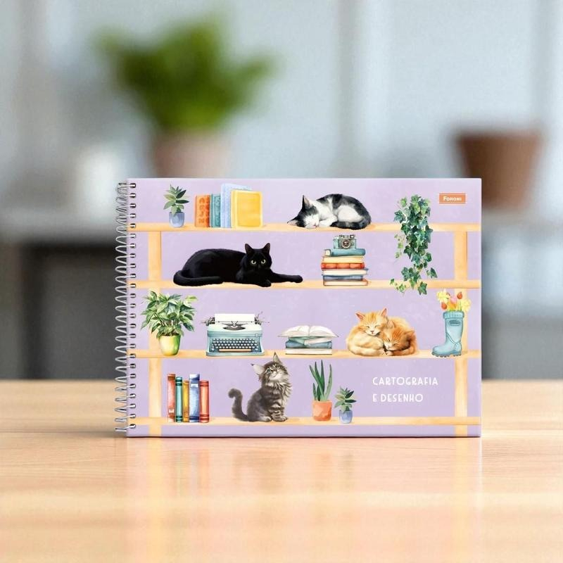 CADERNO CARTOGRAFIA DESENHO 80F FURFRIENDS