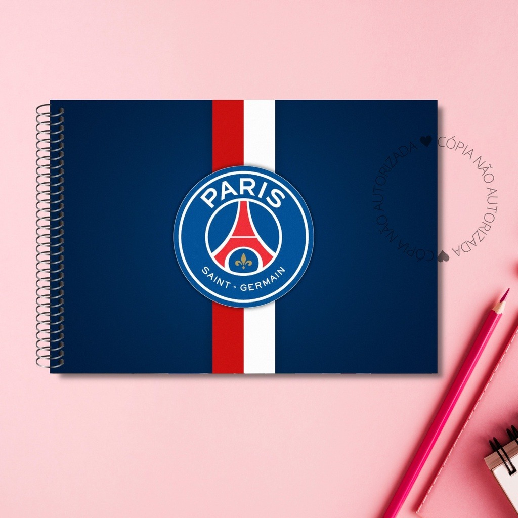 CADERNO CARTOGRAFIA DESENHP 80F PARIS SAINT GERMAIN PSG