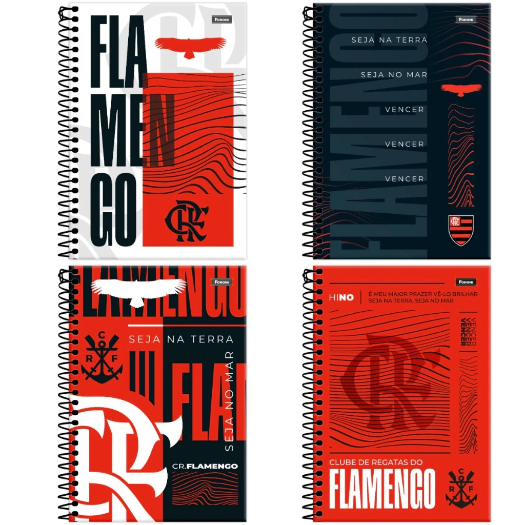 CADERNO UNIVERSITARIO 1/1 80F FLAMENGO FIT