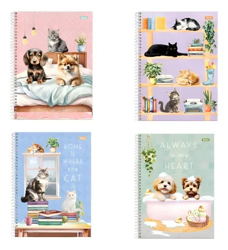 CADERNO UNIVERSITARIO 1/1 80F FURFRIENDS