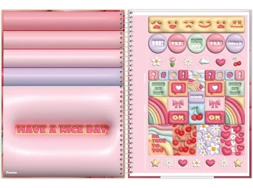CADERNO UNIVERSITARIO 1/1 80F NICECREAM