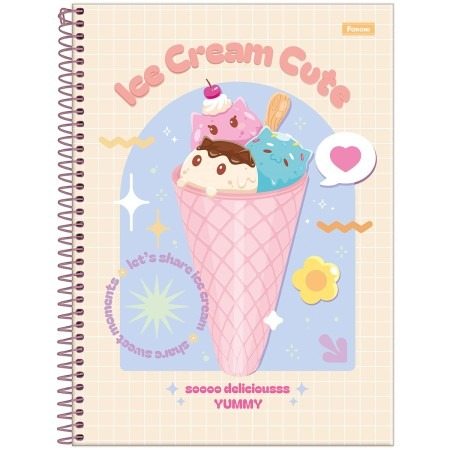 CADERNO UNIVERSITARIO 1/1 80F SUGAR RUSH