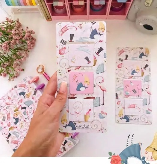 Kit 3 Marcadores de Pagina Magneticos - Alice no Pais das Maravilhas