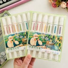Kit com 6 Marca Texto Aromas de Chá