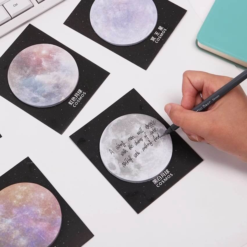 Sticky Note Lua e Planetas