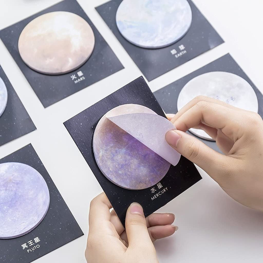 Sticky Note Lua e Planetas