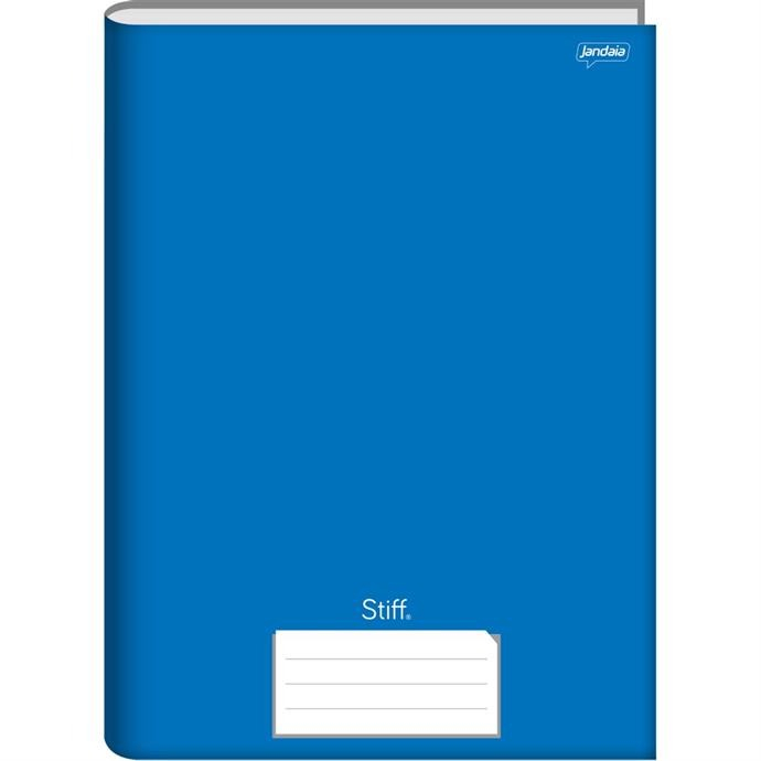 CADERNO BROCHURA 1/4 STIFF 48 FOLHAS AZUL