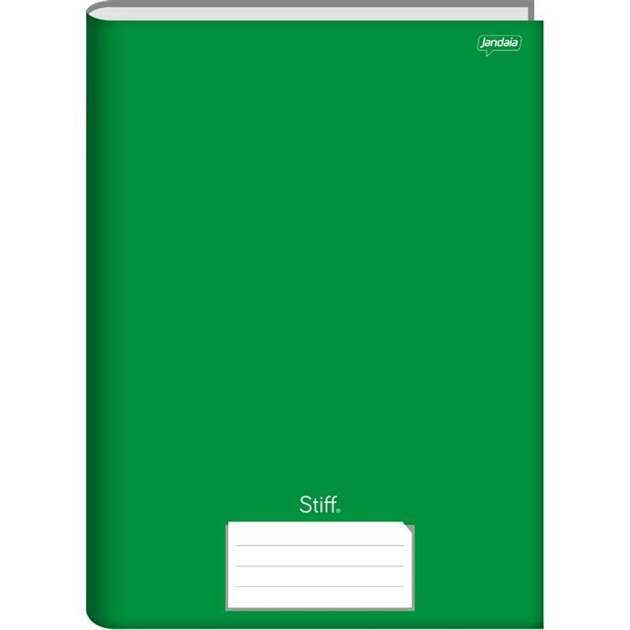 CADERNO BROCHURA 1/4 STIFF 48 FOLHAS VERDE