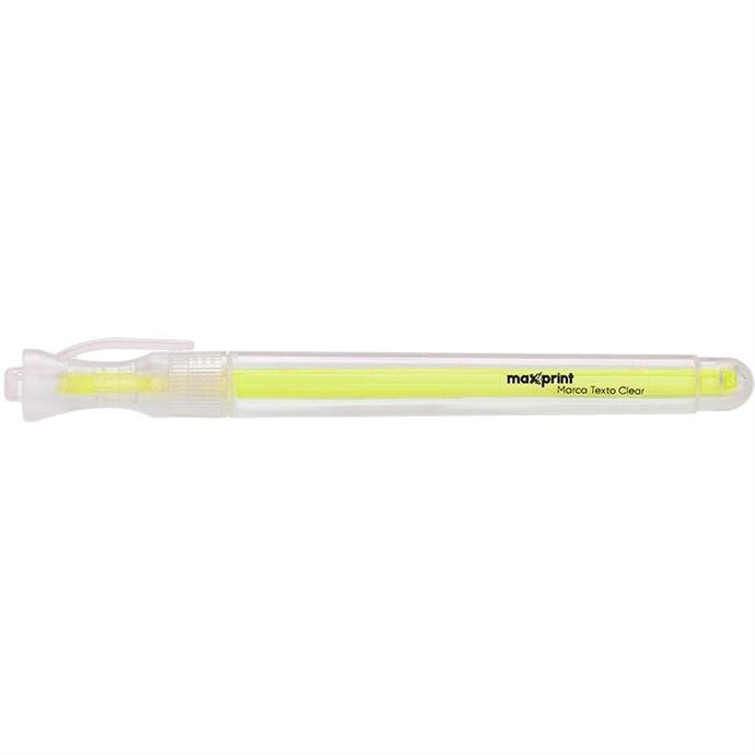 CANETA MARCA TEXTO CLEAR AMARELA - MAXPRINT