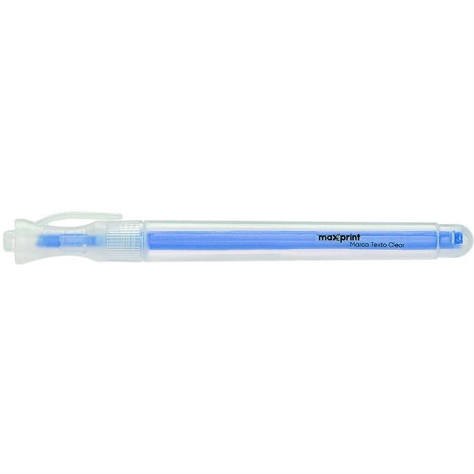 CANETA MARCA TEXTO CLEAR AZUL - MAXPRINT