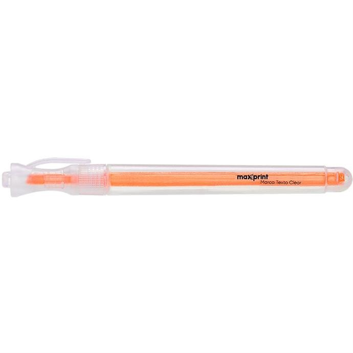 CANETA MARCA TEXTO CLEAR LARANJA - MAXPRINT