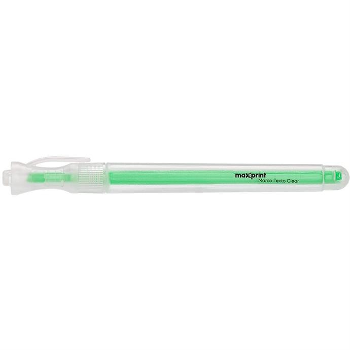 CANETA MARCA TEXTO CLEAR VERDE - MAXPRINT