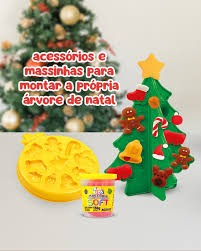 KIT DE MASSINHA ARVORE DE NATAL 600G
