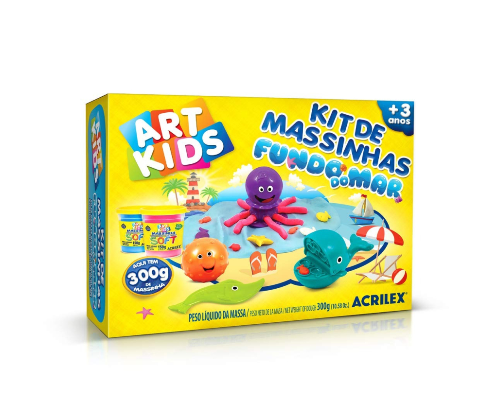 KIT DE MASSINHA FUNDO DO MAR 300G
