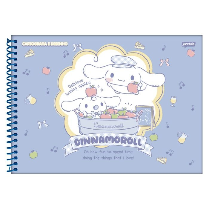 CADERNO DESENHO 80FLS CINNAMONROLL