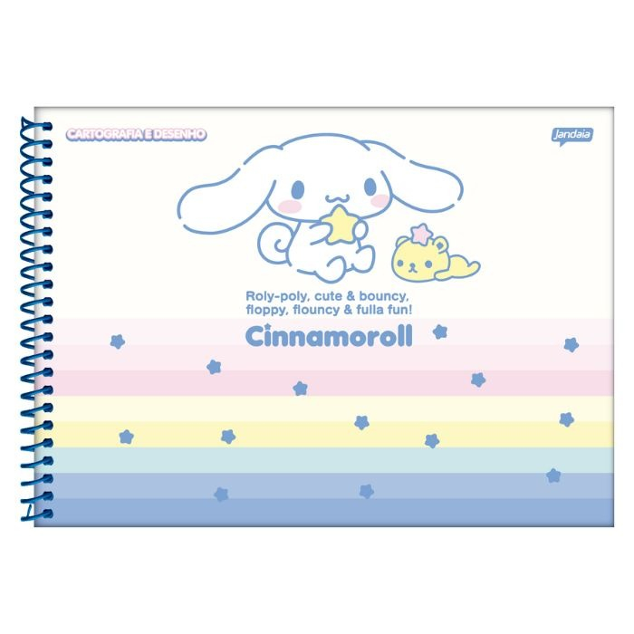 CADERNO DESENHO 80FLS CINNAMONROLL
