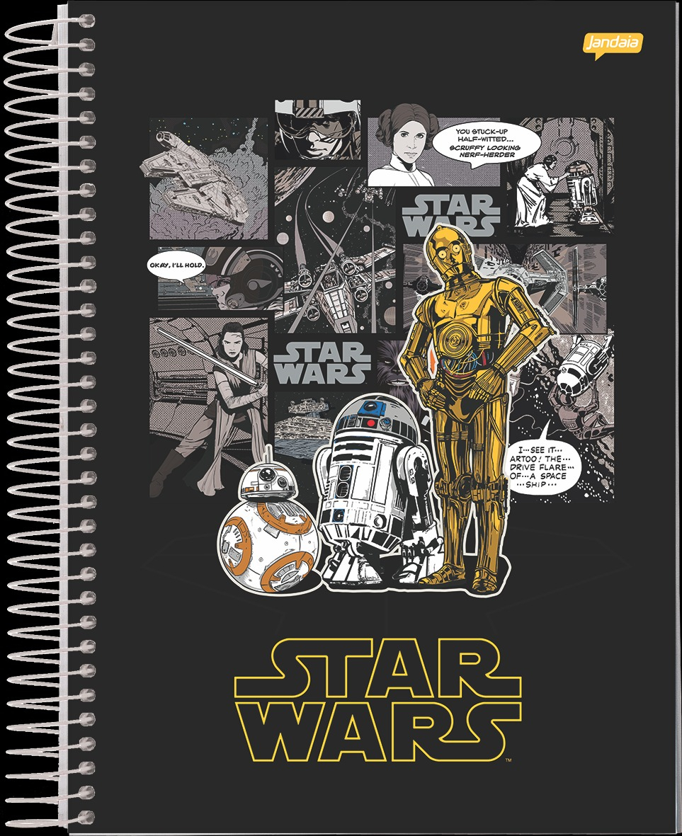 CADERNO ESPIRAL 10/1 160FLS STAR WARS