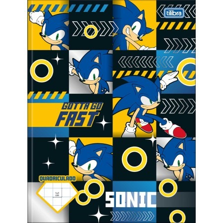 CADERNO BROCHURA QUADRICULADO 1.0 SONIC