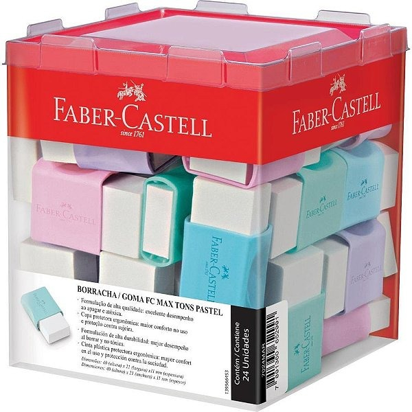 BORRACHA BRANCA TONS PASTEL - FABER-CASTELL