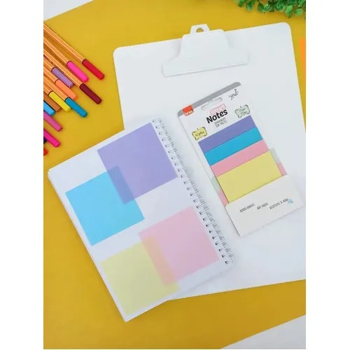 BLOCO SMART NOTES 76X76MM - TRANSPARENTE PASTEL - 40FLS - 4BLOCOS