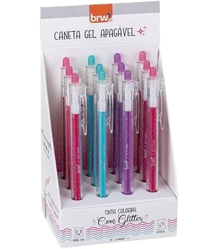 CANETA ESFEROGRÁFICA DIVERT GEL APAG 0.7MM - GLITTER